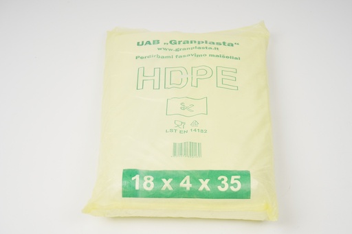 HDPE maišas 18cm/4cm*35cm 1000vnt